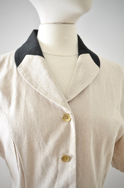 Vintage 80s Linen Top