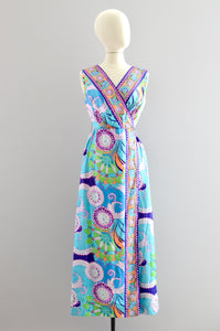 Vintage 1970s Floral Maxi Dresss