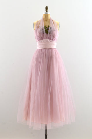 Vintage 1950's Emma Domb Lilac Tulle Dress