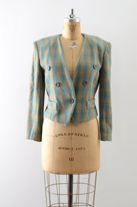 Vintage Green Plaid Jacket