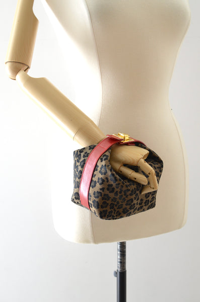 Fendi Mini Leopard Print Wristlet Pouch