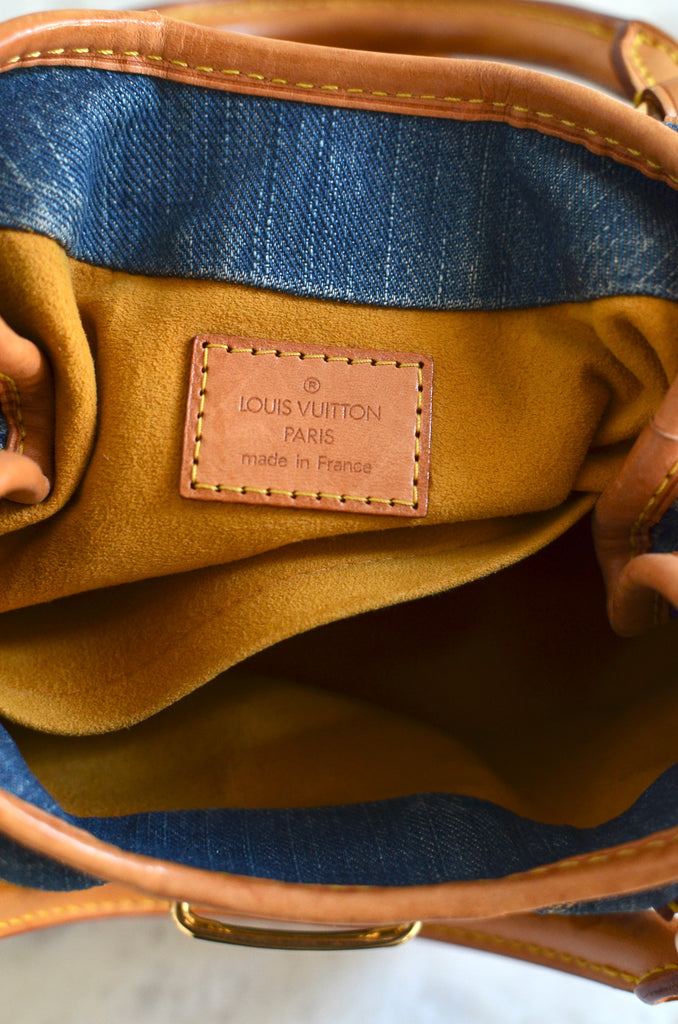 denim pleaty louis vuitton bag