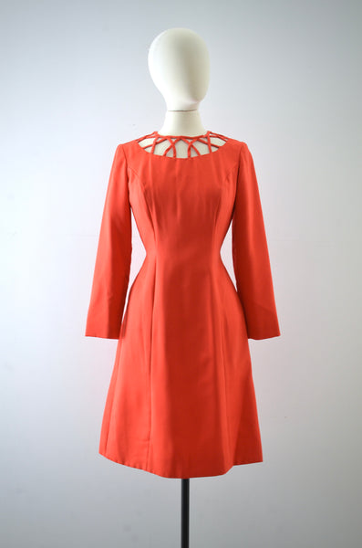 Vintage Red Cage Dress