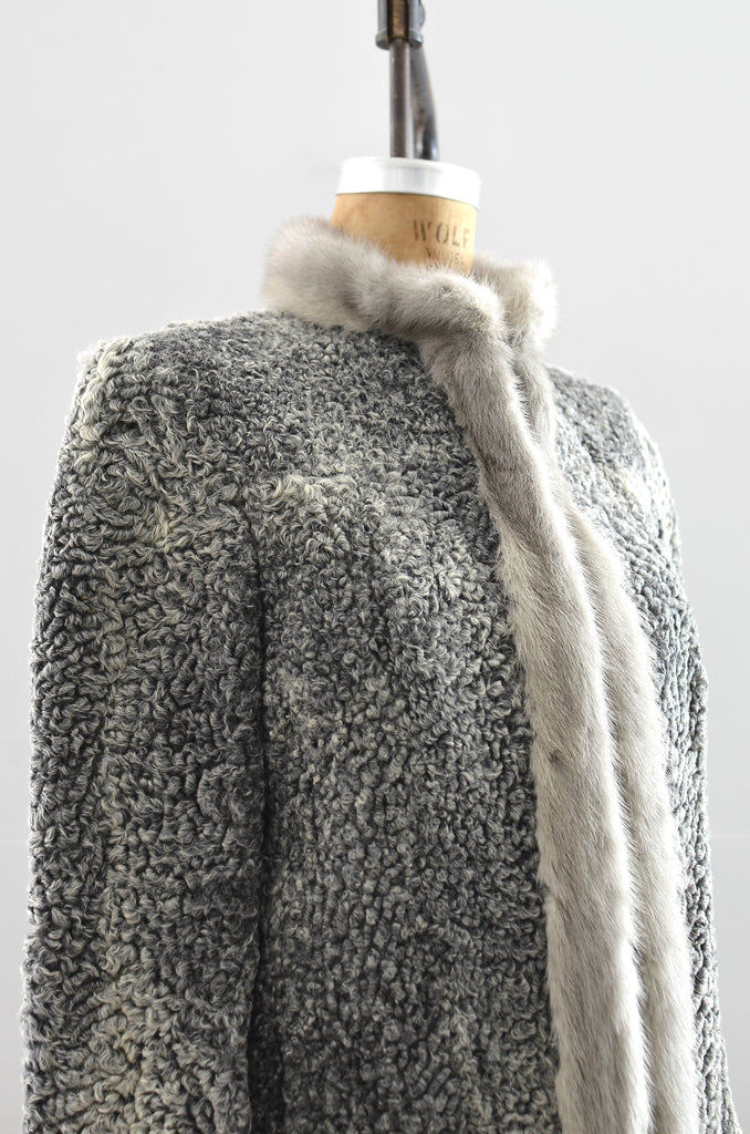 Vintage 1950s Curly Lambswool Jacket - Main Image