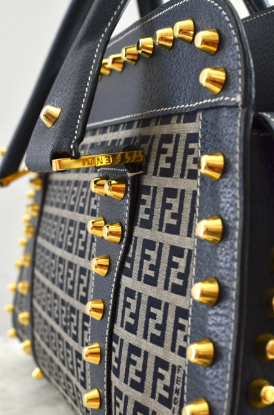 Fendi Studded Top-Handle Bag