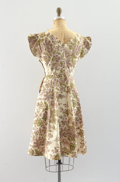 Vintage 1950s Floral Print Dress