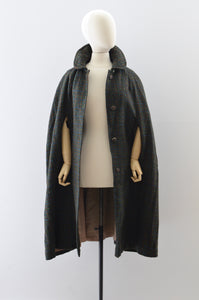 Vintage 70s Tartan Cape