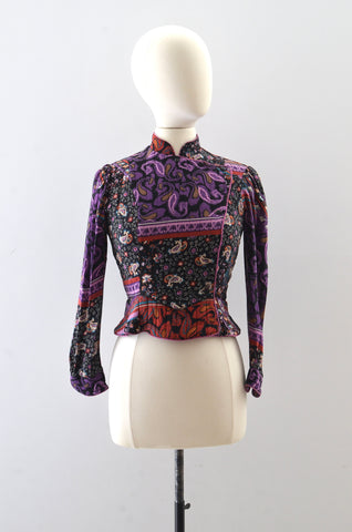 Vintage Quilted Cropped Jacket