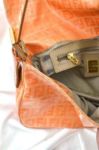 Fendi Baguette Orange Zucchino Bag