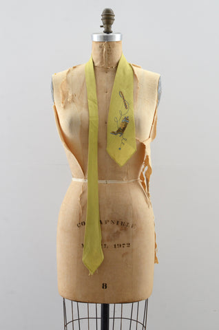 1940s Chartreuse Neck Tie