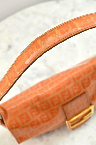 Fendi Baguette Orange Zucchino Bag