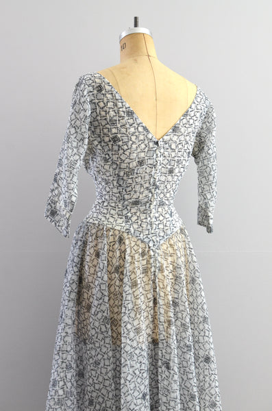 Vintage 1950s Sheer Dress