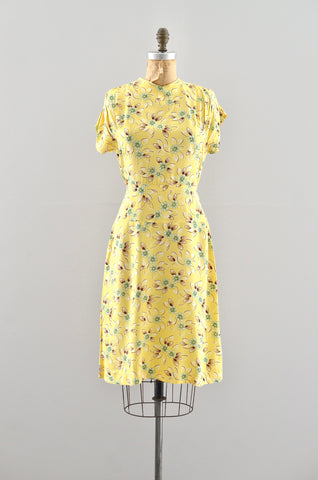 Vintage 1940s Floral Dress