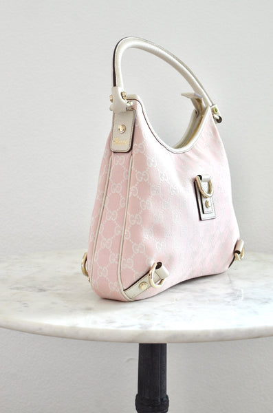 Gucci Abbey Monogram Hobo Pink