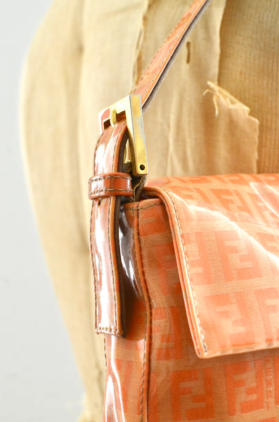 Fendi Baguette Orange Zucchino Bag