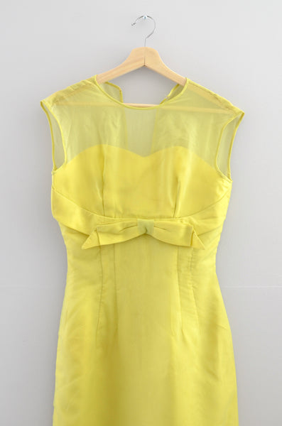 Vintage 1950s Yellow Dress