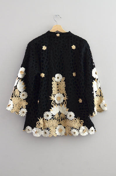 Vintage 3D Embroidered Top