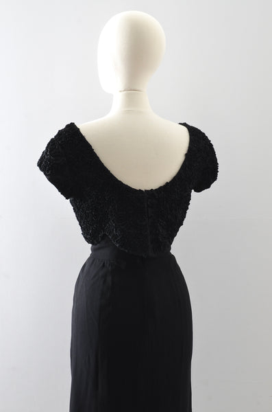Vintage 1950s Ribbon Soutache Lilli  Diamond Dress