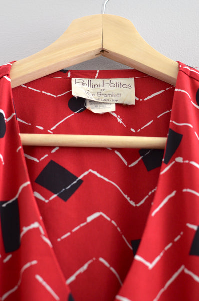 Vintage 90s Geometric Print Dress