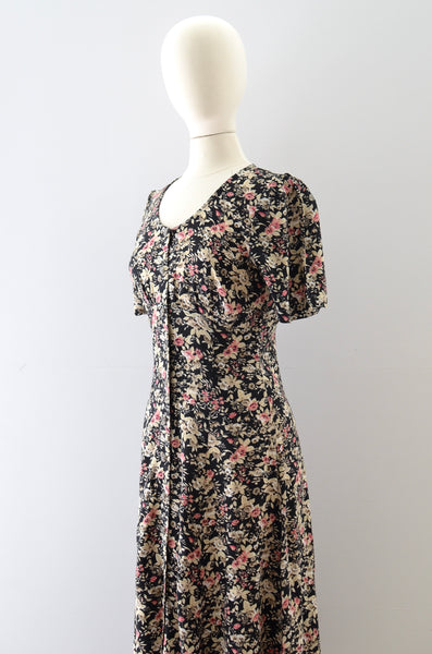 1990s Button Front Floral Dress
