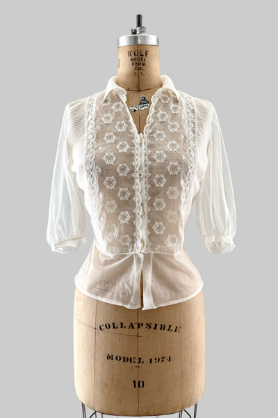 Vintage 1950s Sheer Top
