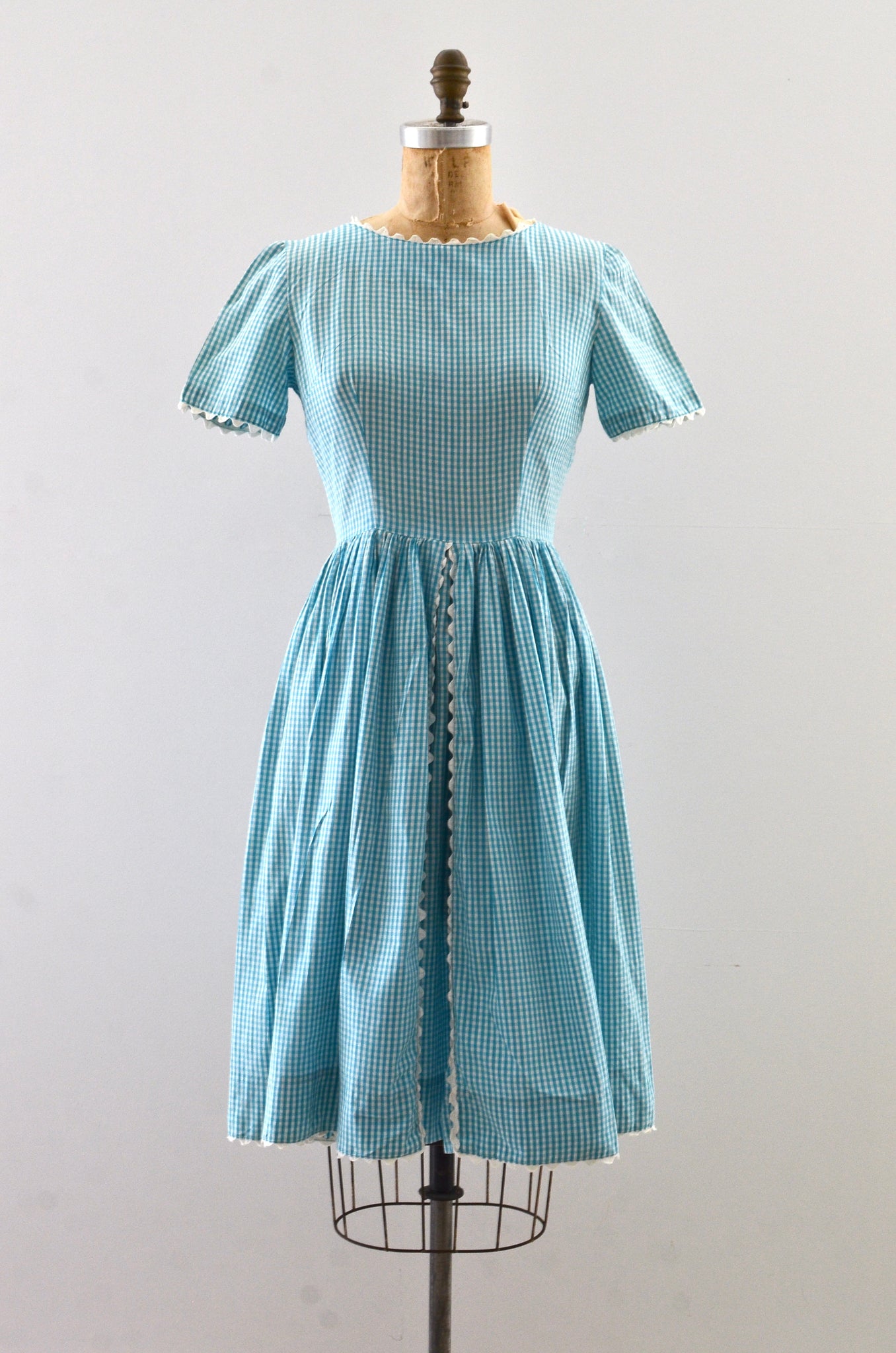 Vintage 1950s Blue Gingham Dress Pickled Vintage Vintage 1950s Blue Gingham Dress Pickled Vintage