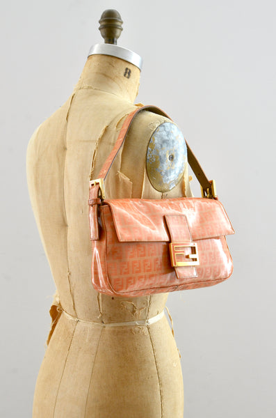 Fendi Baguette Orange Zucchino Bag