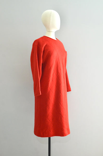 Vintage Red Sweater Dress