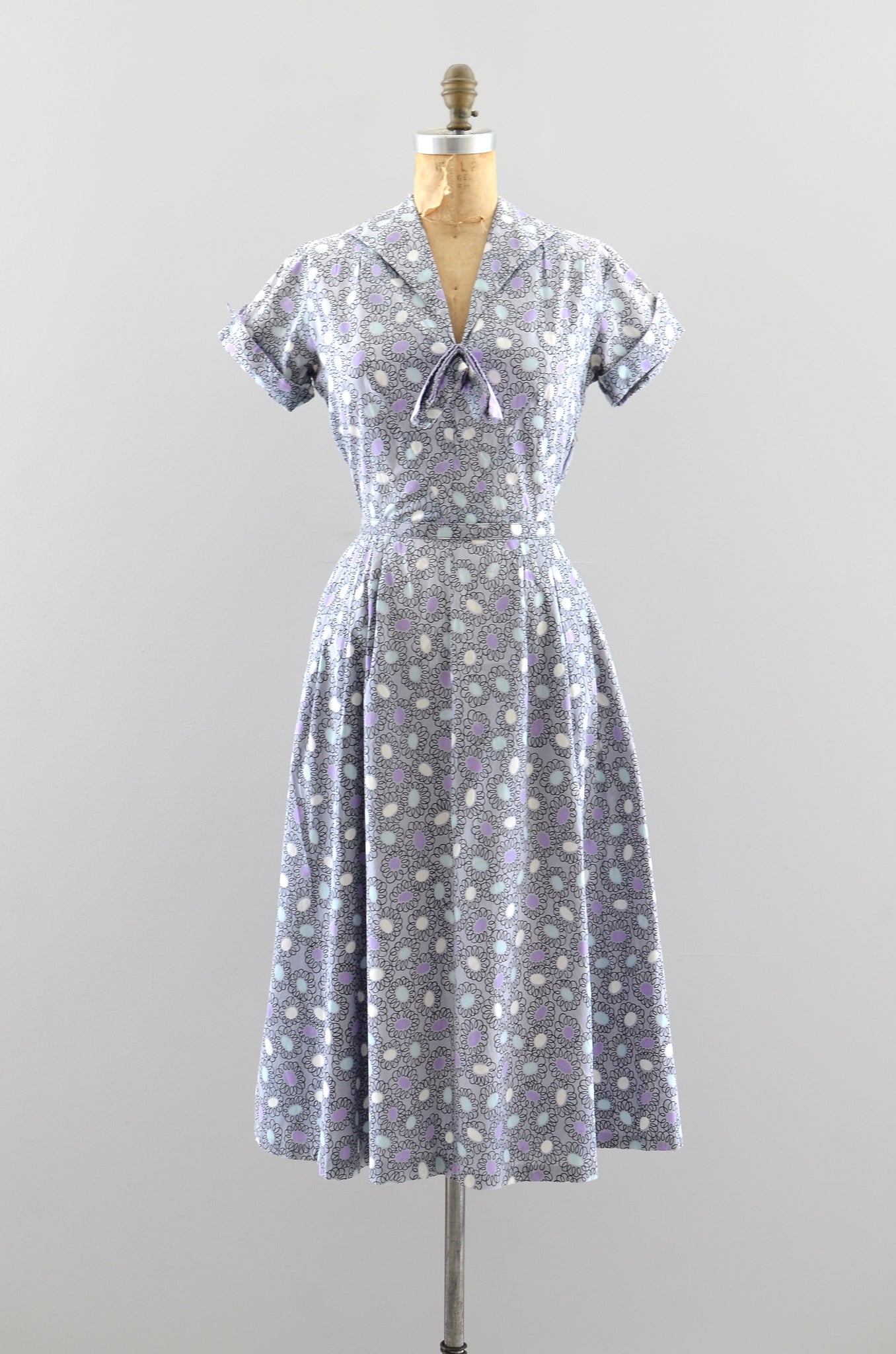 1950s Printed Dress