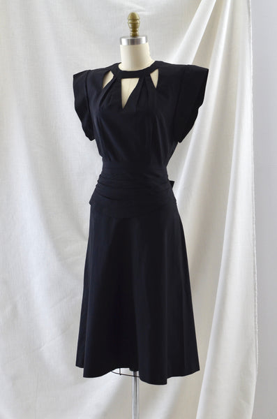 1940's Peaked Sleeve Dress