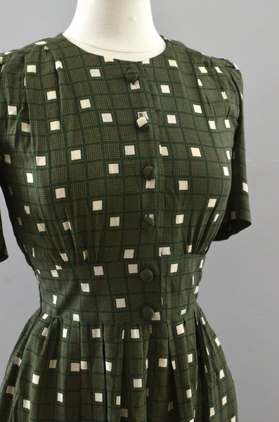 Vintage Puff Sleeve Dress