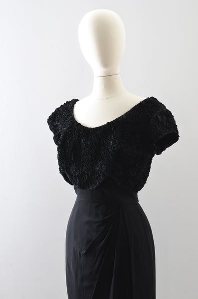 Vintage 1950s Ribbon Soutache Lilli  Diamond Dress