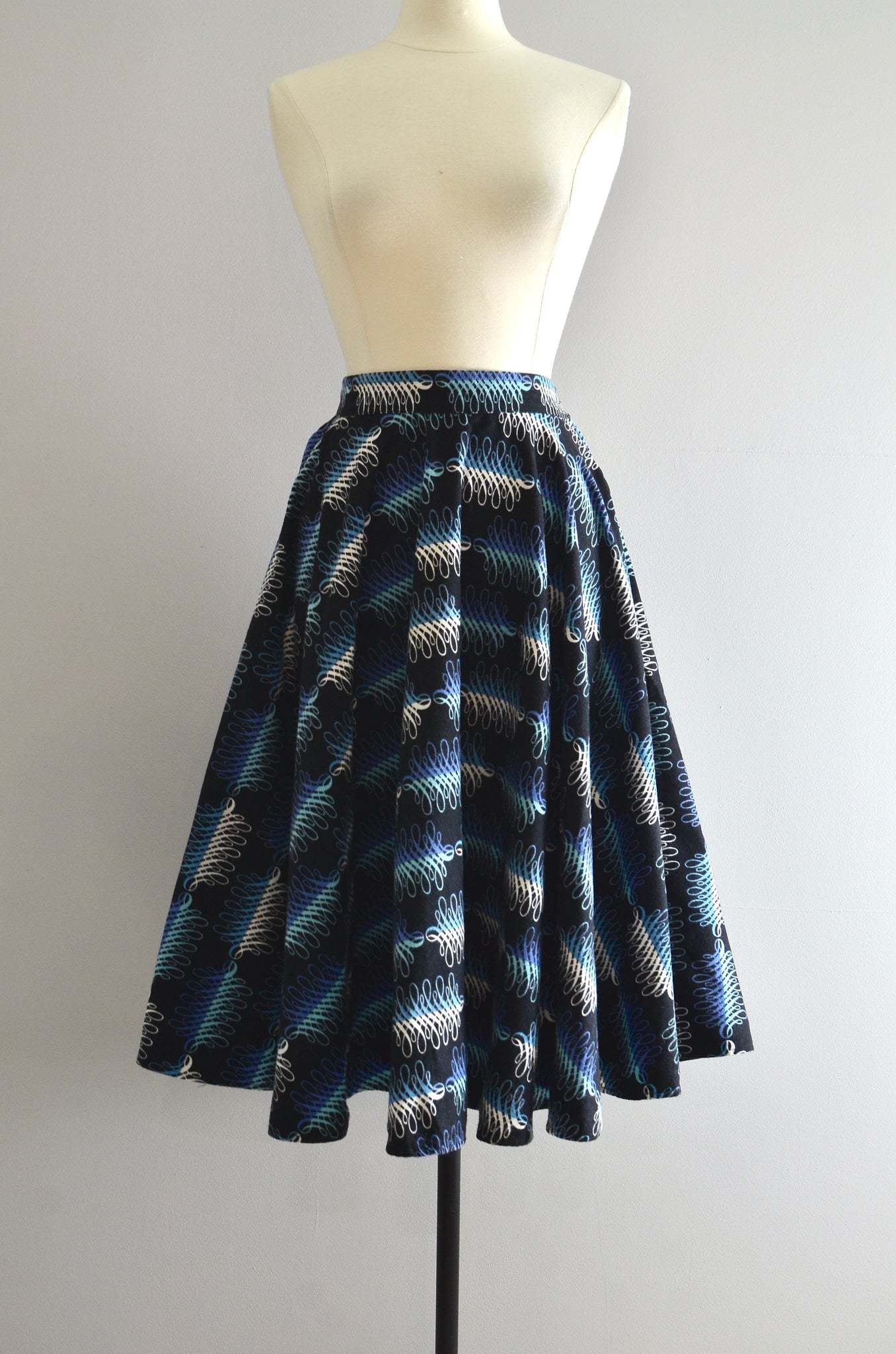 Vintage  1950s Printed Skirt