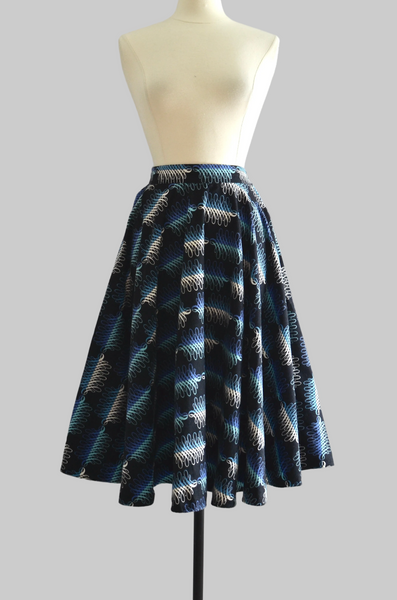 Vintage  1950s Printed Skirt