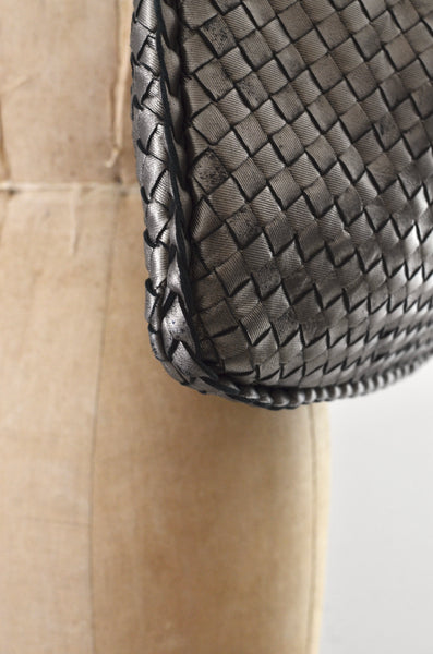 Bottega Veneta Intrecciato Veneta Hobo Silver