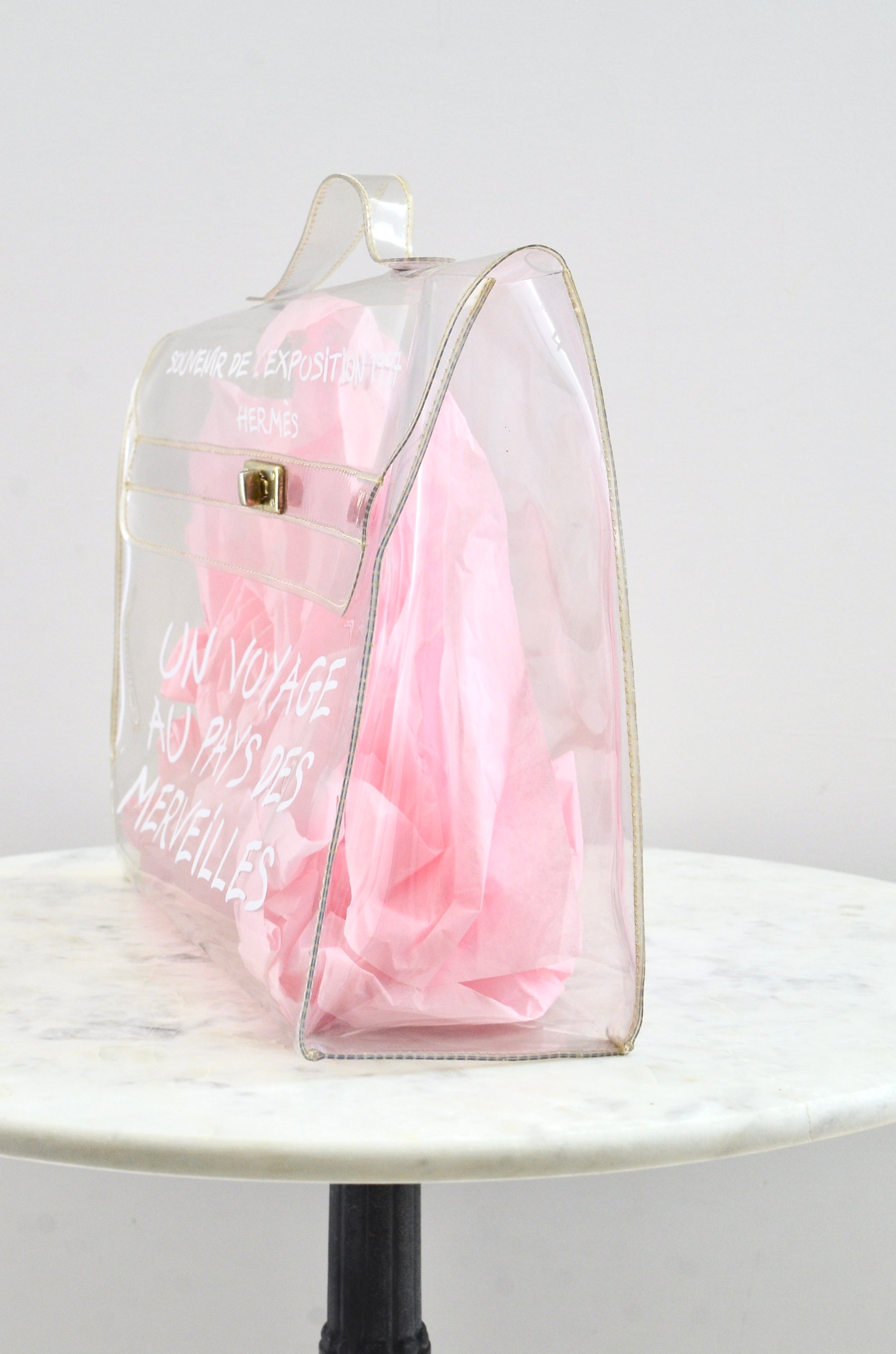 Hermes transparent kelly bag hot sale