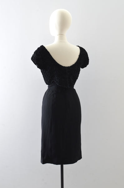 Vintage 1950s Ribbon Soutache Lilli  Diamond Dress