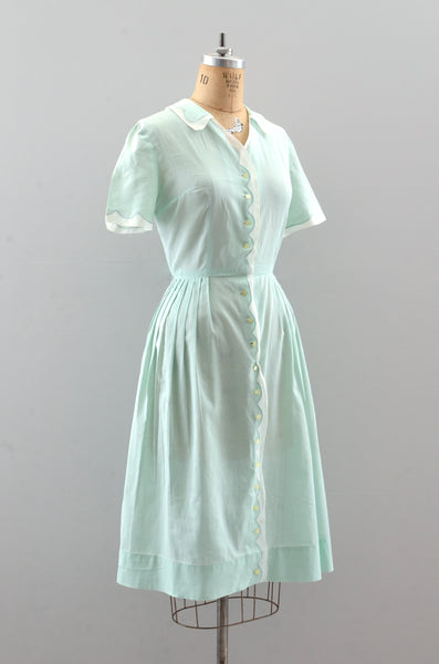 Vintage 1950s Button Front Dress