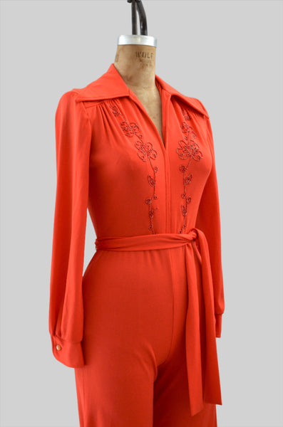 Vintage Red Jumpsuit