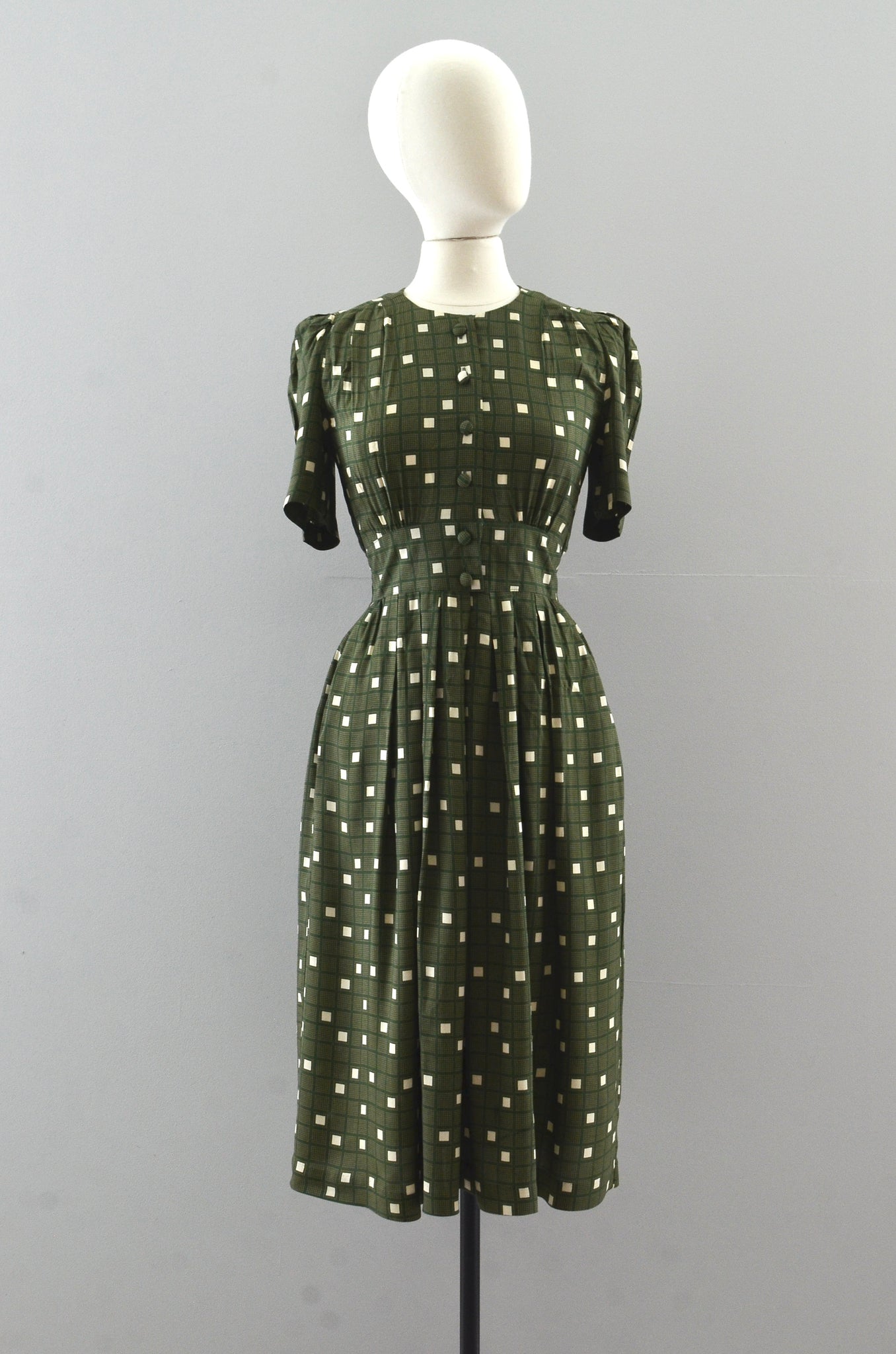 Vintage Puff Sleeve Dress