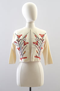 Vintage 1960s Darling Cropped Cardigan