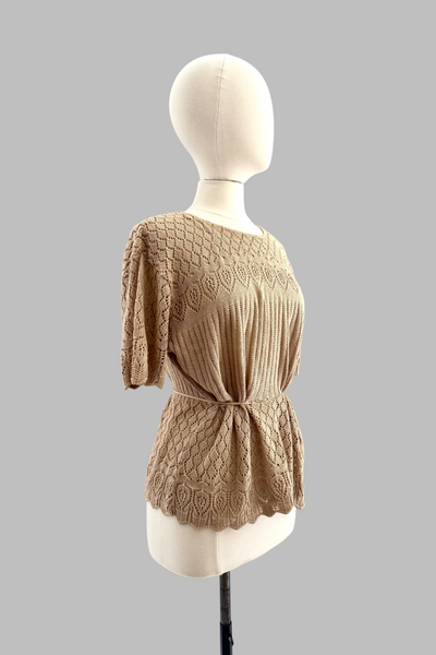 Vintage Pointelle Knit Top