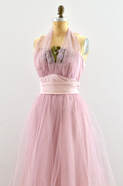 Vintage 1950's Emma Domb Lilac Tulle Dress