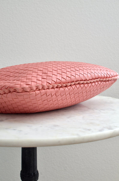 Bottega Veneta PINK Medium Intrecciato Veneta Hobo Bag