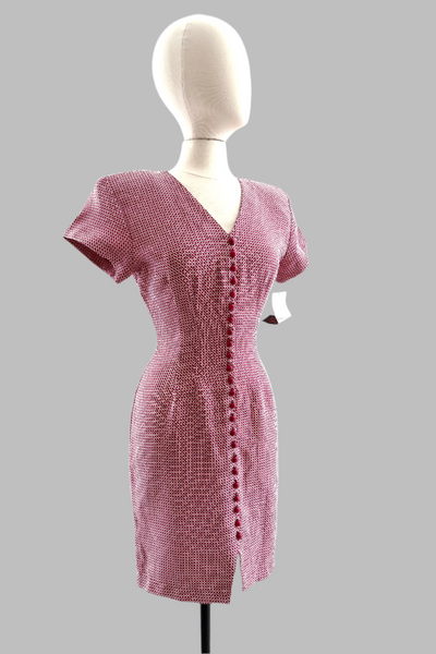 80s Button Front Dress
