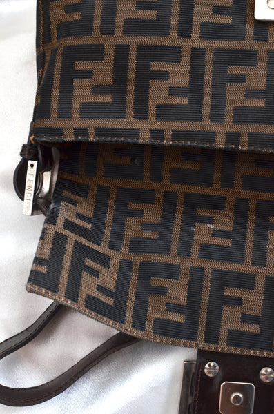 Fendi Zucca Tobacco Baguette Bag