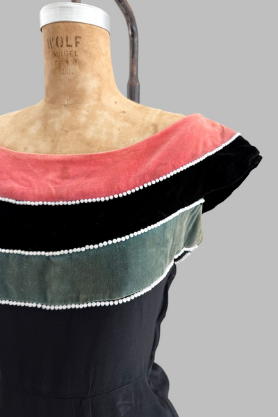 Vintage 1940s Rayon Dress