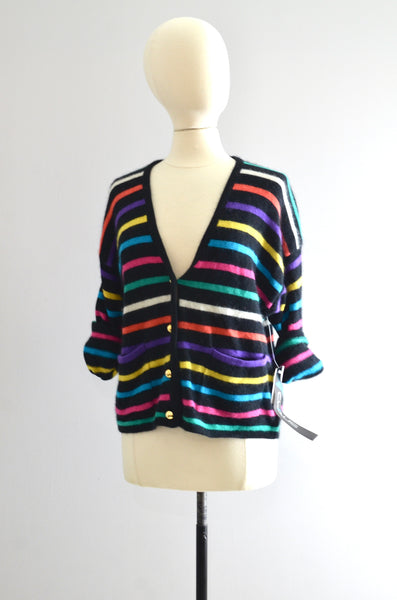 Vintage Rainbow Stripe Cardigan