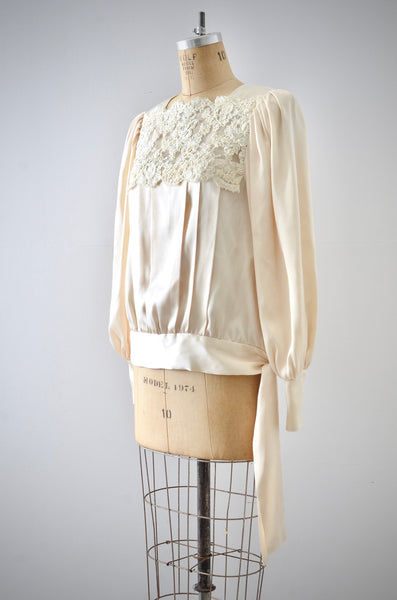 Vintage Cream Blouse