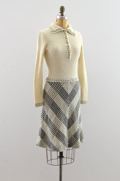 Vintage 1970s Knit Dress